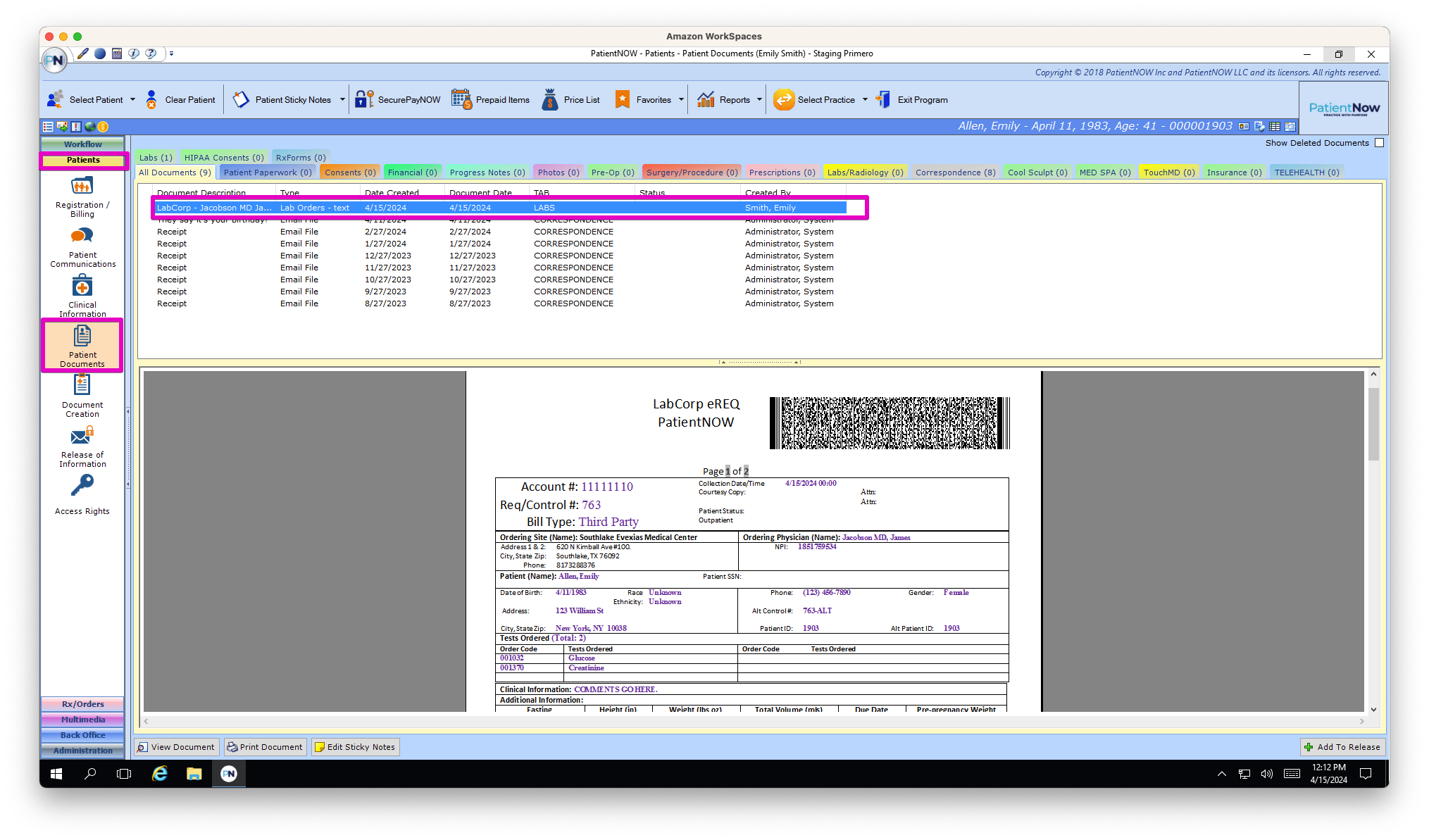 Labcorp Integration: How to Send a Labcorp Order